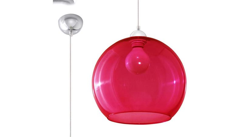 Lampa wisząca BALL czerwona-56681