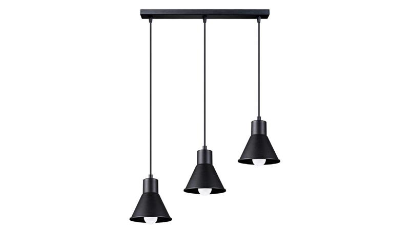 Lampa wisząca TALEJA 3 czarna E27-56685