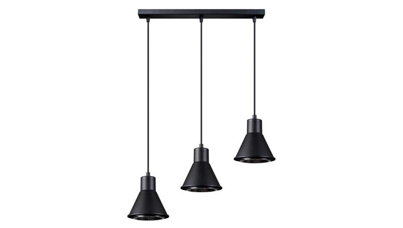 Lampa wisząca TAZILA 3 czarna ES111-56700