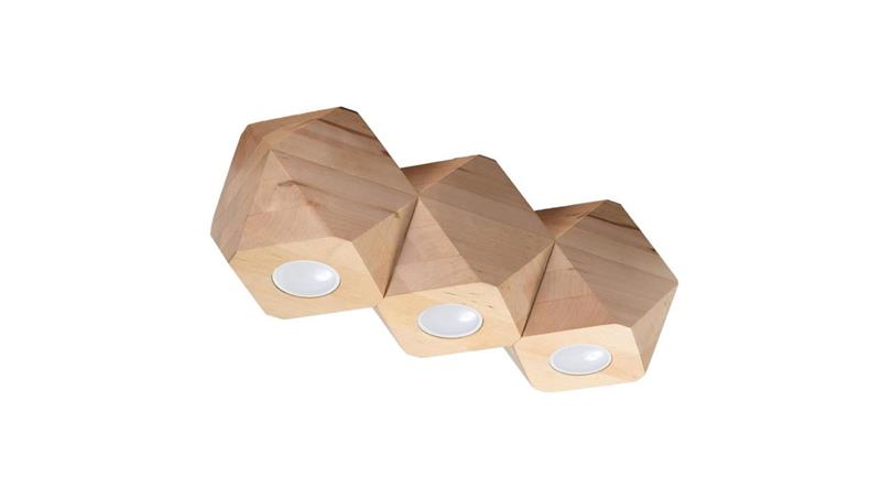 Plafon WOODY 3 naturalne drewno-58029