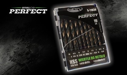 Wiertła do metalu HSS - 19 elementów  PERFECT STALCO
