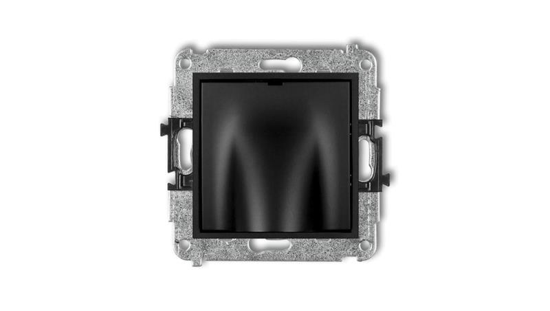 ICON Mechanizm wypustu kablowego czarny mat 12IWPK-44915