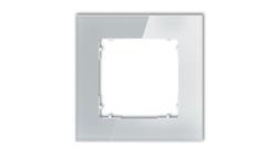 ICON Ramka uniwersalna pojedyncza kwadratowa - efekt szkła (ramka: szara spód: biały) 15-0-IRSK-1-38737