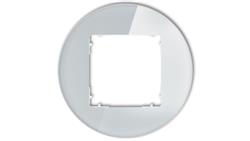 ICON Ramka uniwersalna pojedyncza okrągła - efekt szkła (ramka: szara spód: biały) 15-0-IRSO-1-37321