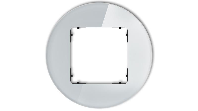 ICON Ramka uniwersalna pojedyncza okrągła - efekt szkła (ramka: szara spód: czarny) 15-12-IRSO-1-38792 ICON Ramka uniwersalna pojedyncza okrągła - efekt szkła (ramka: szara spód: czarny) 15-12-IRSO-1-38792