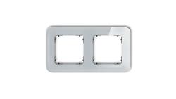 ICON Ramka uniwersalna podwójna zaokrąglona - efekt szkła (ramka: szara spód: czarny) 15-12-IRSZ-2-38724