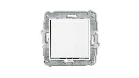 ICON Mechanizm łącznika zwiernego, jednobiegunowego (jeden klawisz bez piktogramu) biały mat 25IWP-4.1-31216