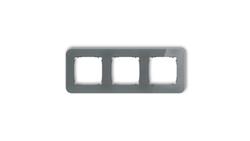 ICON Ramka uniwersalna potrójna zaokrąglona - efekt szkła (ramka: grafitowa spód: grafitowy mat) 28-28-IRSZ-3-37305