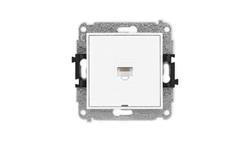 ICON Mechanizm gniazda komputerowego pojedynczego 1xRJ45, kat. 5e, 8-stykowy, bez pola opisowego biały IGKBO-1-35496