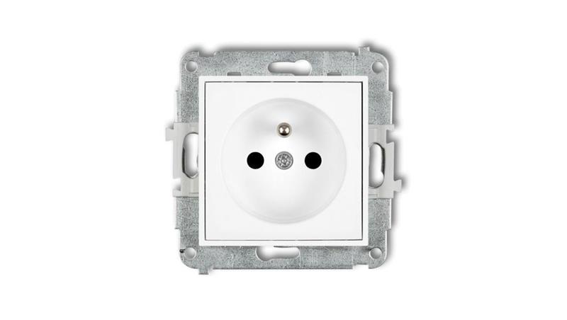 ICON Mechanizm gniazda pojedynczego z uziemieniem 2P+Z (przesłony torów prądowych) biały IGP-1zp-43032 ICON Mechanizm gniazda pojedynczego z uziemieniem 2P+Z (przesłony torów prądowych) biały IGP-1zp-43032