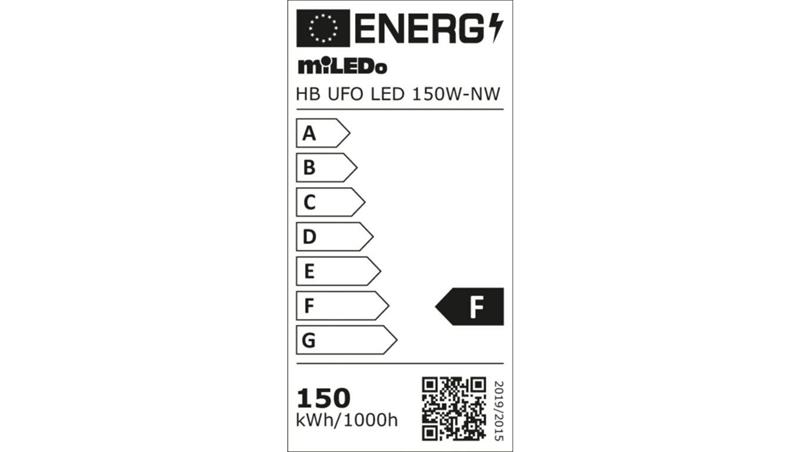 Oprawa przemysłowa HB UFO LED 150W-NW 15000lm barwa neutralna 4000K 110 IP65 czarny 31406-50371