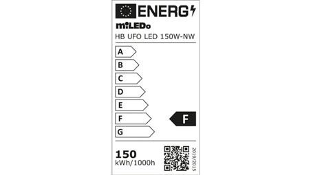 Oprawa przemysłowa HB UFO LED 150W-NW 15000lm barwa neutralna 4000K 110 IP65 czarny 31406-50371