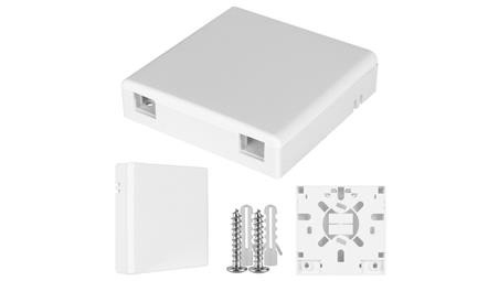 Gniazdo abonenckie światłowodowe FO FTTH na 2 adaptery SC simplex-35623