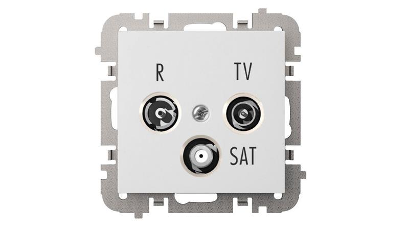 SANTRA gniazdo R-TV-SAT końcowe bez ramki podtynkowe biały 4153-10-130