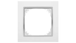 SANTRA ramka pojedyncza biały/chrom 4171-26-36839