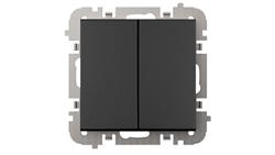 SANTRA łącznik świecznikowy bez ramki podtynkowy czarny 4111-19-30677