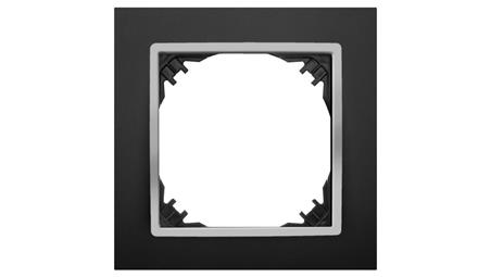 SANTRA ramka pojedyncza czarny/chrom 4171-46-37326