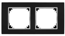 SANTRA ramka podwójna czarny/chrom 4172-46-38830