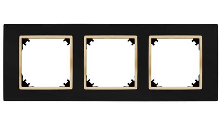 SANTRA ramka potrójna czarny/złoty 4173-47-36468