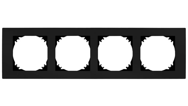 SANTRA ramka poczwórna czarny 4174-09-38833