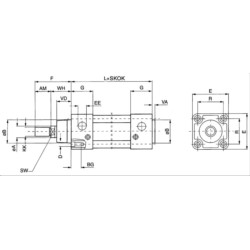 Siłownik ISO6431 D32x75