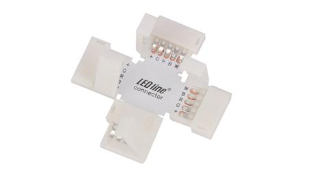 LED line łącznik do taśm LED CLICK CONNECTOR kątowy 12 mm 5 PIN Typ + RGBW-59164