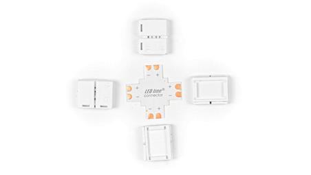 LED line łącznik do taśm LED CLICK CONNECTOR kątowy 8 mm 2 PIN Typ +-59156