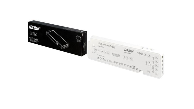 Zasilacz LED line Multipower 100-12 8,3A 100W 12V IP20 meblowy 3 lata gwar.-50948