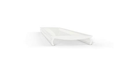 Szybka mleczna do profilu aluminiowego nawierzchniowego, narożnego, wpuszczanego 2 metry 1szt-55821