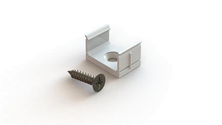 Uchwyt do profilu aluminiowego 10mm nawierzchniowego biały 10szt-55829