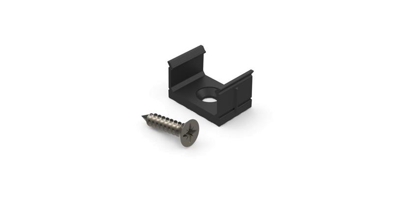 Uchwyt do profilu aluminiowego 10mm nawierzchniowego czarny 10szt-55830