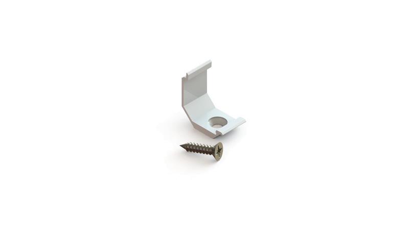 Uchwyt do profilu aluminiowego narożnego biały 10szt-55828 Uchwyt do profilu aluminiowego narożnego biały 10szt-55828