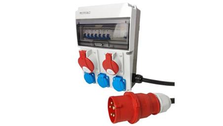 Rozdzielnica budowlana JUN-S/FI 1x 32A 1x 16A 3x230V z kablem IP44 DOKTORVOLT 0287-65874