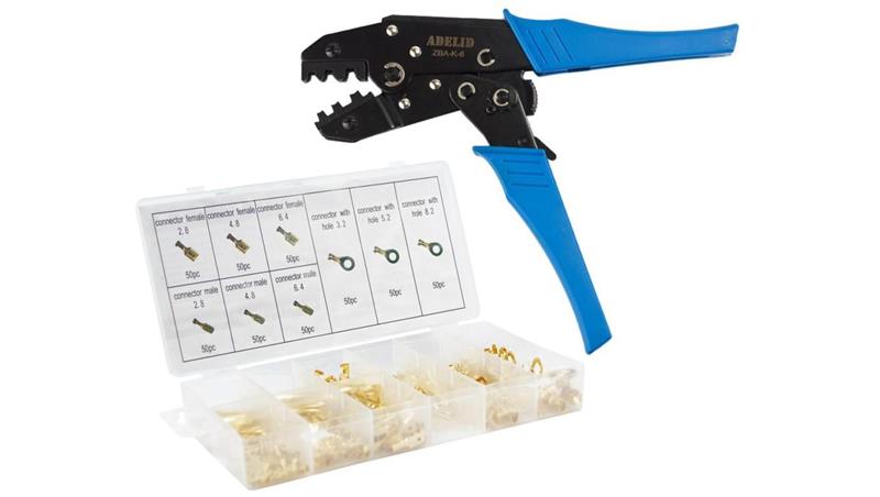 SZCZYPCE ZACISKARKA DO KONEKTORÓW ZESTAW 450 SZT. KNZ-ZBAK6-BOX450-73905