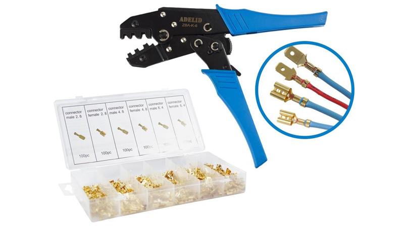 ZACISKARKA PRASKA DO KONEKTORÓW ZESTAW 600 SZT. KNZ-ZBAK6-BOX600-73906