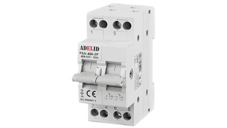 PRZEŁĄCZNIK ZASILANIA SIEĆ-AGREGAT 2P 40A 1-0-2 PSA-40A-2P-23237