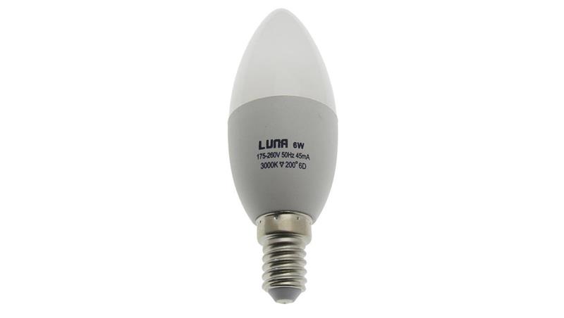 Lampa żarówka LED C37 świeczka 6W E14 230V-47601
