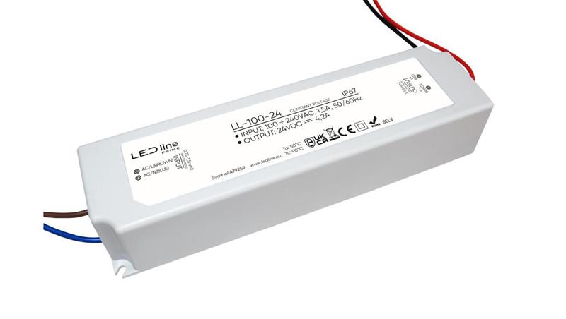 Zasilacz do taśm LED line PRIME 100-24 wodoszczelny IP67 24V 100W 5 lat gwar.-50749 Zasilacz do taśm LED line PRIME 100-24 wodoszczelny IP67 24V 100W 5 lat gwar.-50749