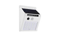 Naścienna lampka SOLAR 3W LED, 200lm, czujnik ruchu 3m, 90-120st/czujnik zmierzchu, biała / 46801-54728