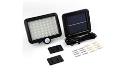 Naświetlacz z panelem solarnym 3W LED, 300lm, 1500mAh czujnik ruchu 5m, 120st/czujnik zmierzchu, przewód 5m, czarna / 72290-5476