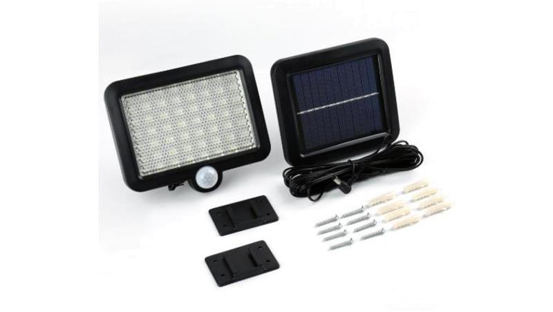 Naświetlacz z panelem solarnym 3W LED, 300lm, 1500mAh czujnik ruchu 5m, 120st/czujnik zmierzchu, przewód 5m, czarna / 72290-5476 Naświetlacz z panelem solarnym 3W LED, 300lm, 1500mAh czujnik ruchu 5m, 120st/czujnik zmierzchu, przewód 5m, czarna / 72290-5476