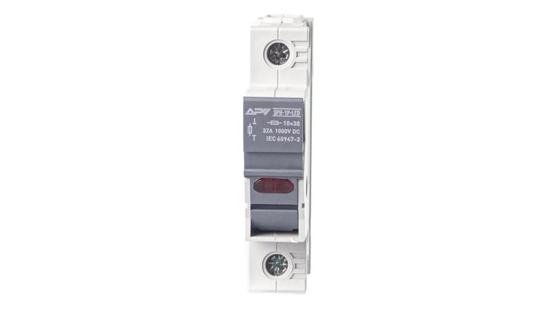 PODSTAWA BEZPIECZNIKOWA ROZŁĄCZNIK DC 10x38 + LED APV-SPB-1P-LED-1726 PODSTAWA BEZPIECZNIKOWA ROZŁĄCZNIK DC 10x38 + LED APV-SPB-1P-LED-1726