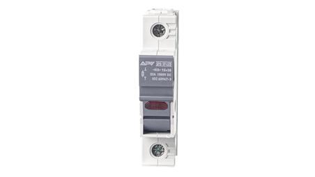 PODSTAWA BEZPIECZNIKOWA ROZŁĄCZNIK DC 10x38 + LED APV-SPB-1P-LED-1726