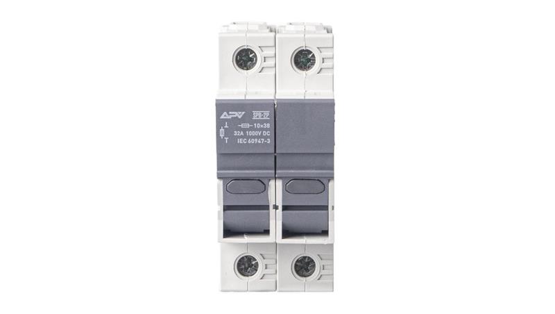 PODSTAWA BEZPIECZNIKOWA ROZŁĄCZNIK DC 10x38 1000V APV-SPB-2P-1713 PODSTAWA BEZPIECZNIKOWA ROZŁĄCZNIK DC 10x38 1000V APV-SPB-2P-1713