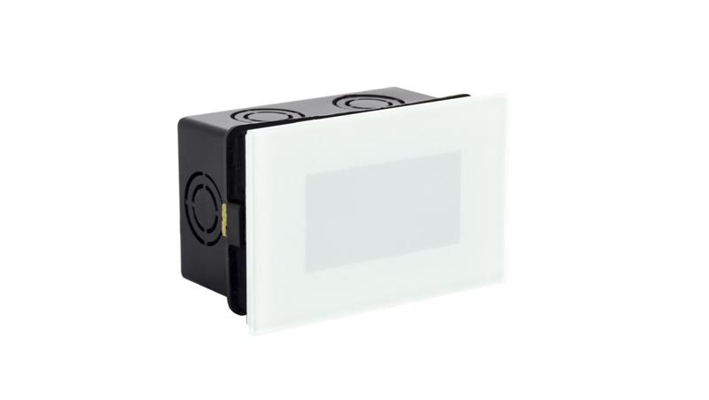 Oprawa do zabudowy Mur Glass MG01, LED 2,5W, 4000K, kolor biały, 0438621-52980