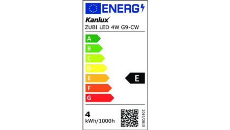 Żarówka LED G9 ZUBI LED 4W G9-CW 520lm 6500K barwa zimna 24519-47702