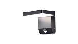 Oprawa elewacyjna LED 17W 2520lm 3000K czujnik regulowana Czarny kwadrat 2948-54374