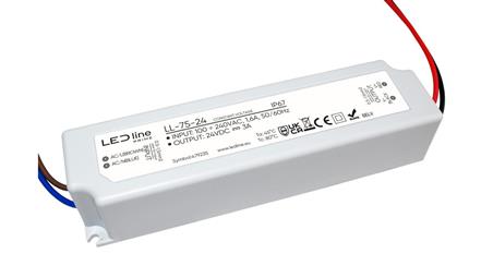 Zasilacz do taśm LED line PRIME 75-24 wodoszczelny IP67 24V 75W 5 lat gwar.-50954