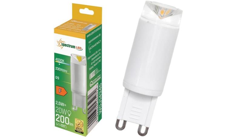 Żarówka ceramiczna LED G9 230V 2,5W 200lm neutralna-48961