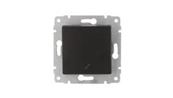 VENA Łącznik schodowy z klawiszem bez ramki 16AX250V czarny mat 510916-39991